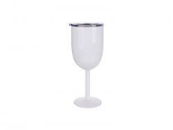Sublimation 350ml Stainless Steel Wine Glass (White)