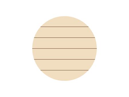 Sublimation Blanks Round Plywood Sign w/ Stripes (φ25.4*1.5cm)